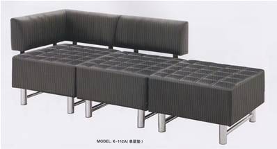 BANQUETTE NOIR 3 ELEMENTS K112AD